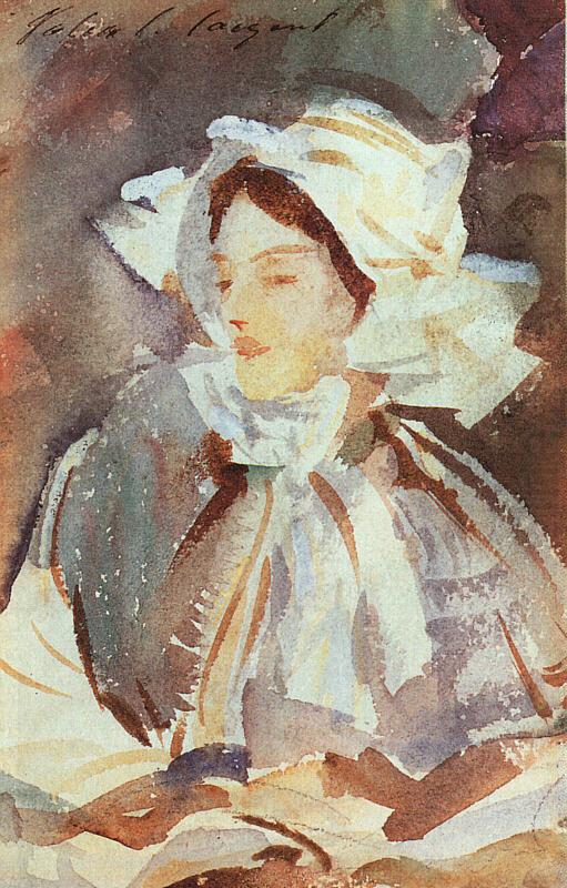 Lady in a Bonnet, John Singer Sargent